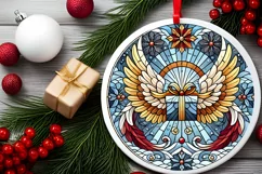 Round Christmas Ornament Sublimation|Clipart Product Image 1