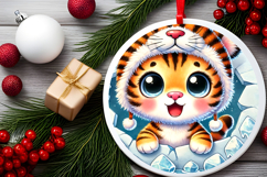 Round Christmass Ornament PNG Product Image 2