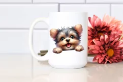 Enthusiastic Baby Yorkipoo Watercolor | Clipart Product Image 2