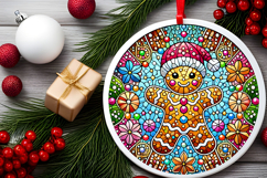 Round Christmass Ornament PNG Product Image 2