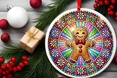 Round Christmas Ornament Sublimation|Clipart Product Image 1