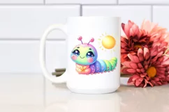 Colorful Sun Baby Caterpillar | Sublimation | Clipart Product Image 2
