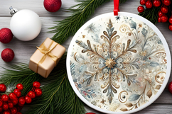 Round Christmass Ornament PNG Product Image 2