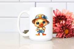 Baby Duck at the Beach | Sublimation Clipart Product Image 2