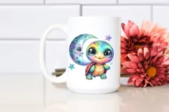 Colorful Moon Baby Turtle | Sublimation | Clipart Product Image 2