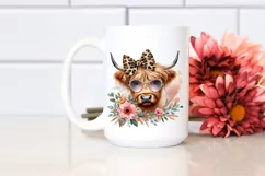 Elegant Highland Cow Animal Print | Clipart Product Image 2