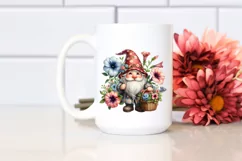 Cute Gnome with Petunia Bouquet | Clipart Product Image 2