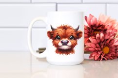 highland cow baby face, Transparent PNG Product Image 2