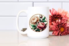 Wooden Peonies | Clipart Product Image 2