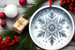 Round Christmass Ornament PNG Product Image 2
