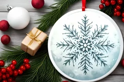 Round Christmas Ornament Sublimation|Clipart Product Image 2