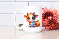Simple Baby Cow Hallo Halloween | Sublimation Clipart Product Image 2