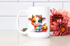 Simple Baby Cow Hallo Halloween | Sublimation Clipart Product Image 2