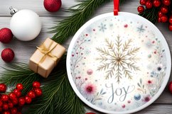 Round Christmas Ornament Sublimation|Clipart Product Image 2