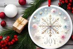 Round Christmas Ornament Sublimation|Clipart Product Image 2