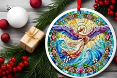 Round Christmas Ornament Sublimation|Clipart Product Image 1