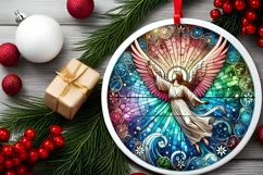 Round Christmas Ornament Sublimation|Clipart Product Image 1