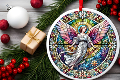 Round Christmass Ornament PNG Product Image 2