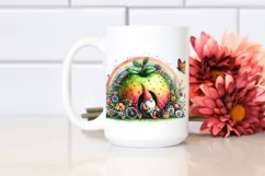 Colorful Gnome House with Rainbow | Watercolor Clipart Product Image 2