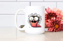 Crazy Hair Worm Baby Cartoon | Clipart Product Image 2