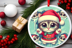 Round Christmass Ornament PNG Product Image 2