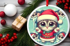 Round Christmas Ornament Sublimation|Clipart Product Image 2