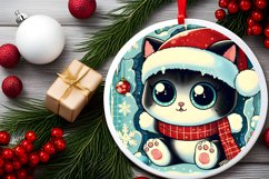 Round Christmas Ornament Sublimation|Clipart Product Image 2