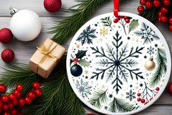 Round Christmas Ornament Sublimation|Clipart Product Image 2