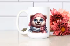 Whimsical Bear Portrait | Watercolor Clipart Product Image 2