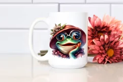 Vibrant Frog Portrait | Watercolor Clipart Product Image 2