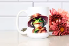 Vibrant Frog Portrait | Watercolor Clipart Product Image 2