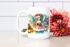 Fairy Christmas Watercolor | Clipart Product Image 2