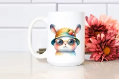 Colorful Baby Rabbit Sublimation Clipart Product Image 2