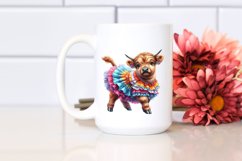 Colorful Baby Cow with Rumba Dancer&#039;s Outfit, PNG Product Image 2