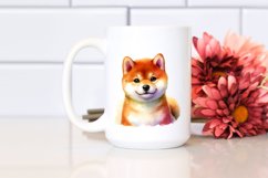 Watercolor Cute Vibrant Shiba Inu | Clipart Product Image 2