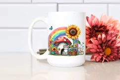 Watercolor CAT House Mushroom | Clipart Product Image 2