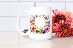 Colorful Sweet Pea Watercolor Frame Product Image 2
