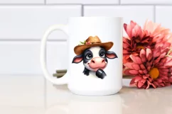 Cow Thoughtful Highland Cow Hat | Clipart Product Image 2