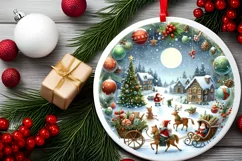 Watercolor Molten Candy Christmas Sticker Sublimation PNG Product Image 2