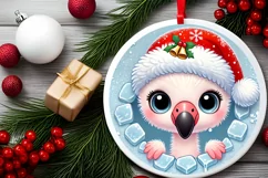 Round Christmas Ornament Sublimation|Clipart Product Image 2