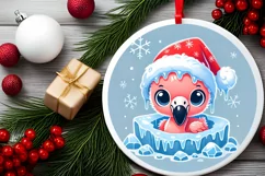 Round Christmas Ornament Sublimation|Clipart Product Image 2