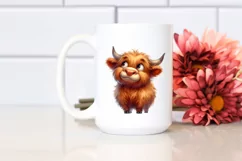 highland cow portrait, Transparent PNG Product Image 2