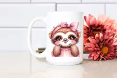 Detailed Sloth Portrait | Watercolor Clipart Product Image 2
