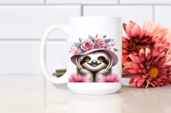 Detailed Sloth Portrait | Watercolor Clipart Product Image 2