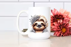 Detailed Sloth Portrait | Watercolor Clipart Product Image 2