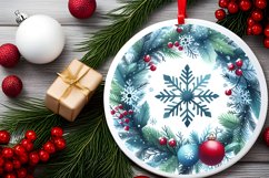 Round Christmas Ornament Sublimation|Clipart Product Image 2