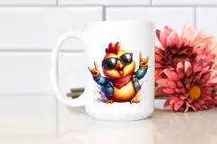 Funny Chicken Smiling Rocker Sign | Clipart Product Image 2