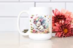 Cute Baby Unicorn Tumbling Wind Spring | Clipart Product Image 2
