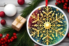 Round Christmas Ornament Sublimation|Clipart Product Image 2