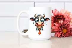 Cow Crazy Funny Cow Tie Clipart Product Image 2